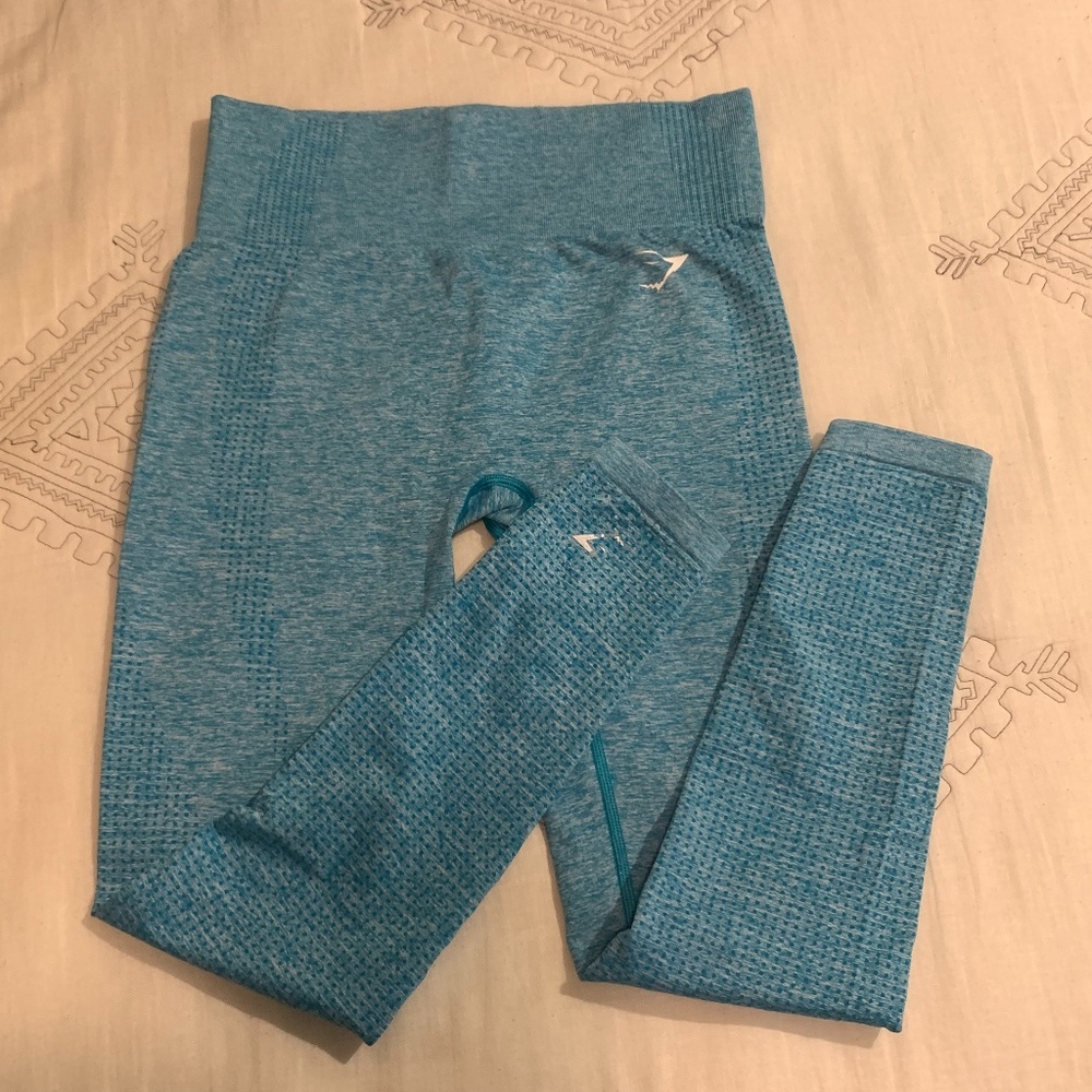 Gymshark Women’s Vital Seamless Leggings Size M Teal Marl